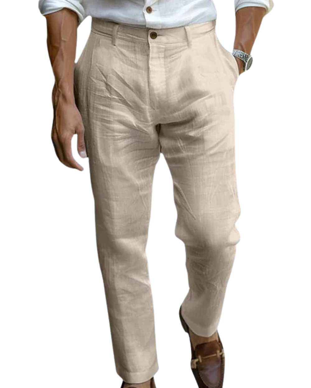 Pantalón ligero de estilo elegante relaxed fit | Bruno