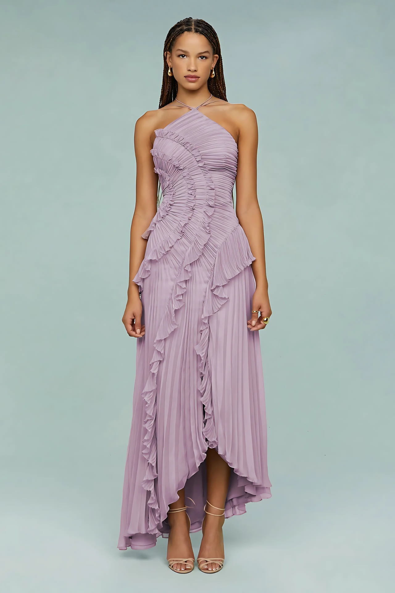 Vestido plisado asimétrico | Isabella