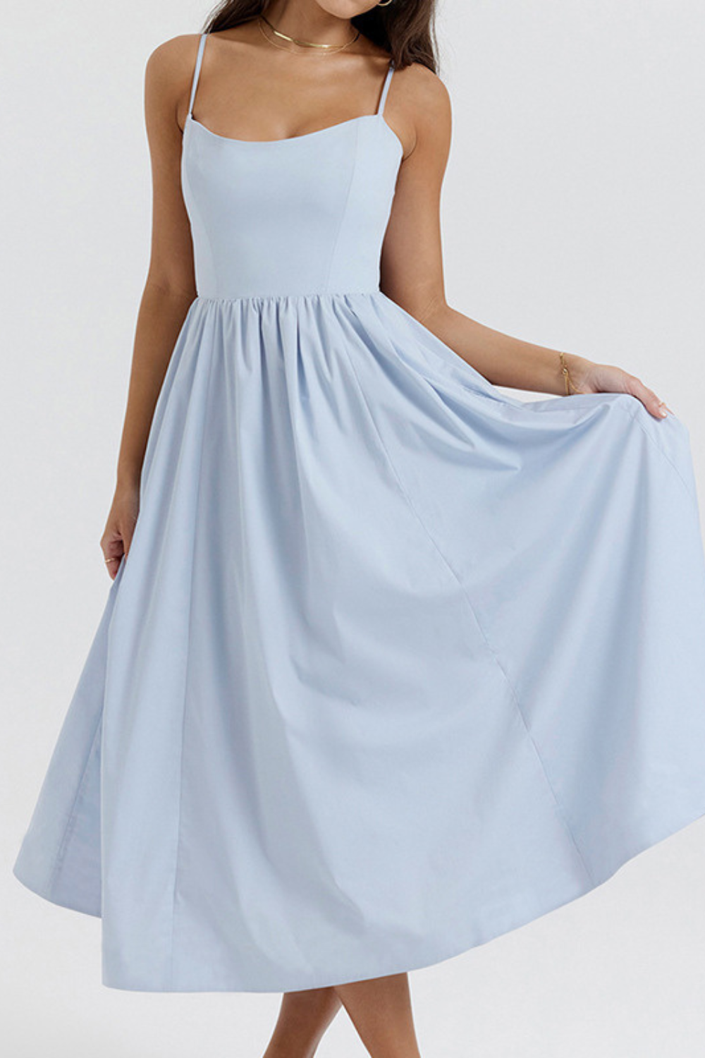 Vestido floral midi con corsé | Clara
