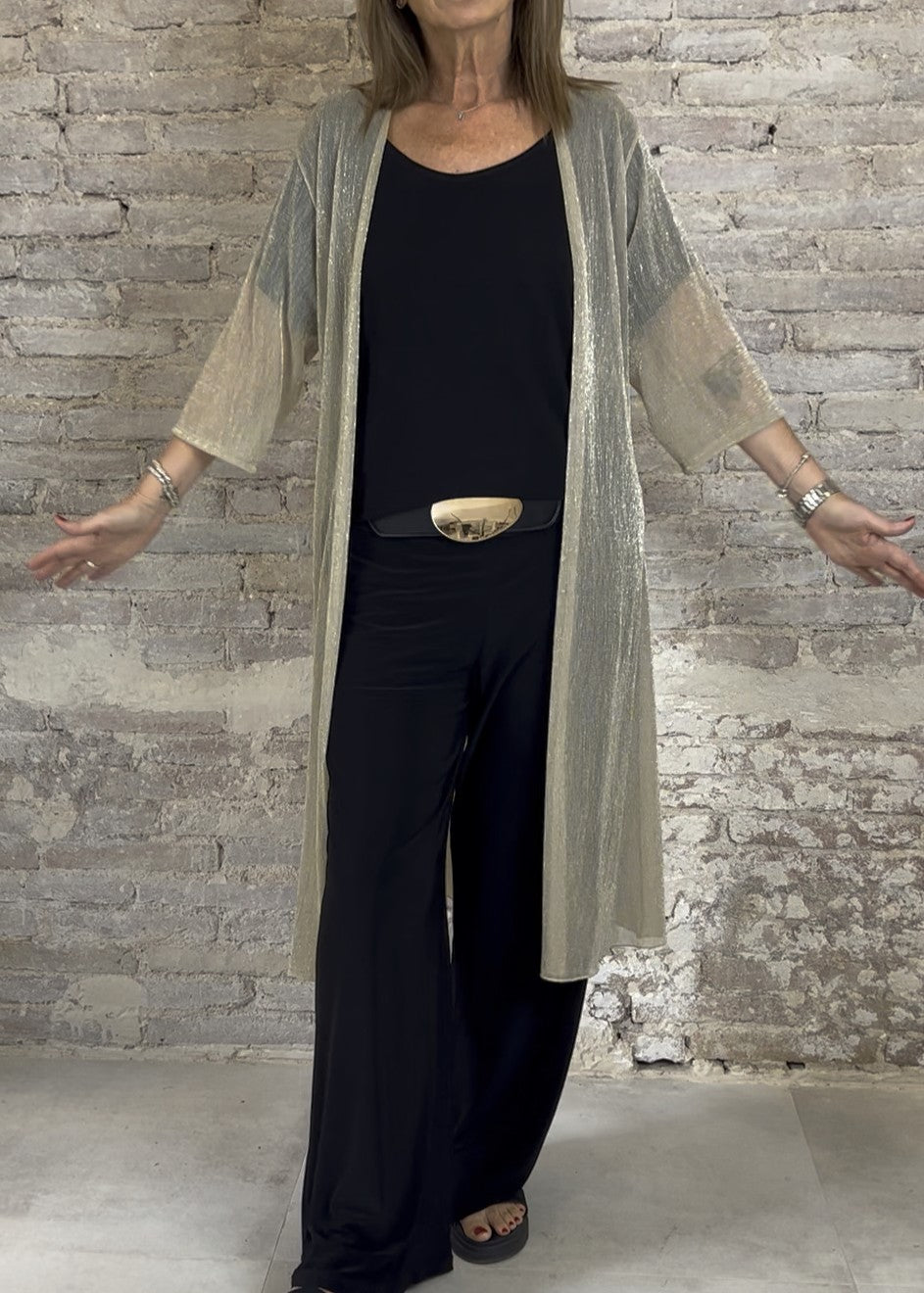Kimono de lurex midi | Clea