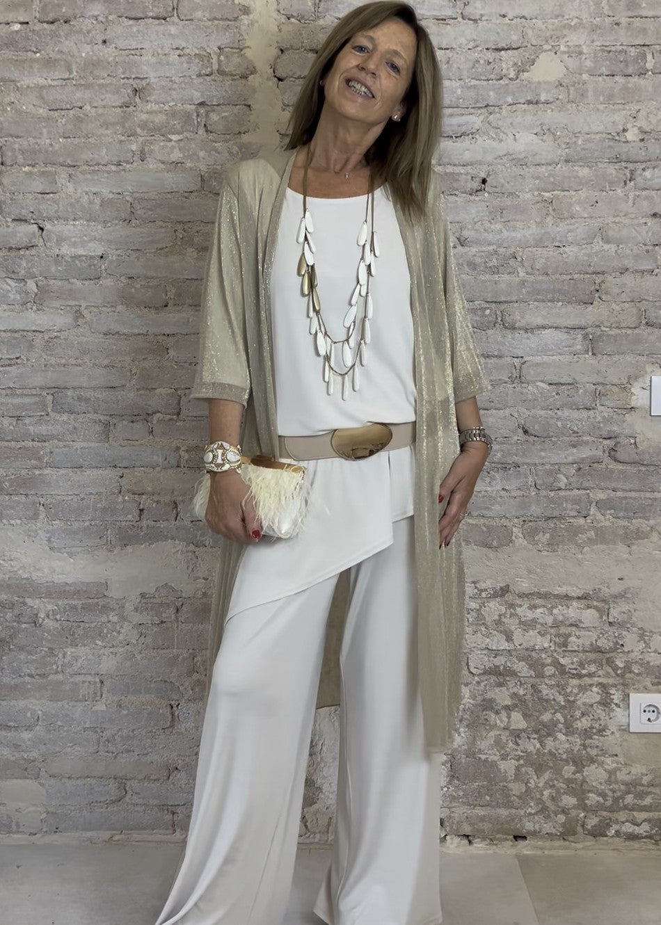 Kimono de lurex midi | Clea