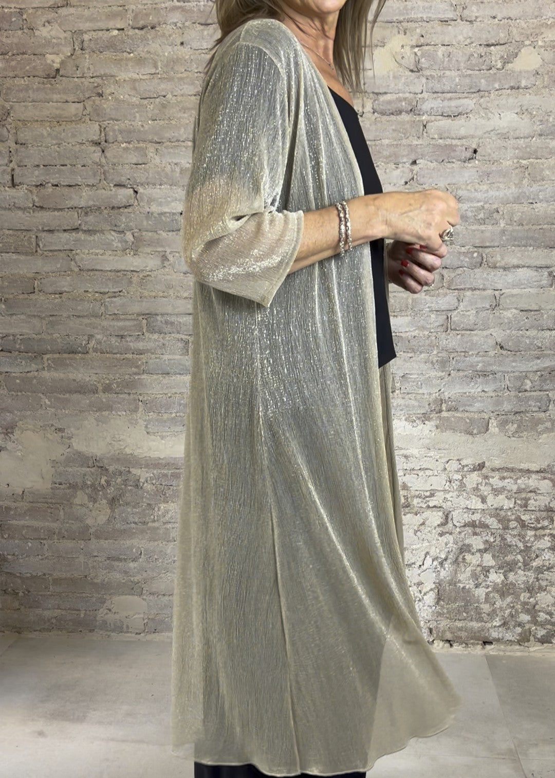 Kimono de lurex midi | Clea