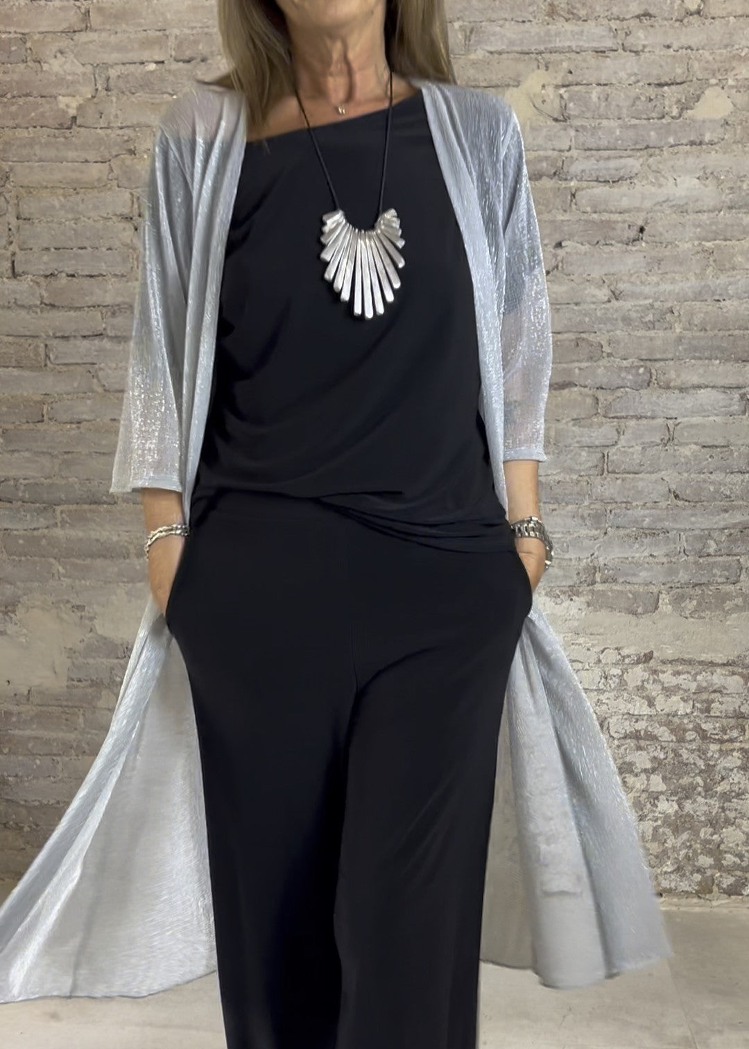 Kimono de lurex midi | Clea