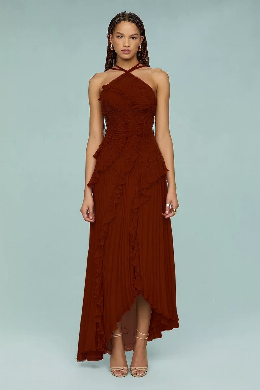 Vestido plisado asimétrico | Isabella