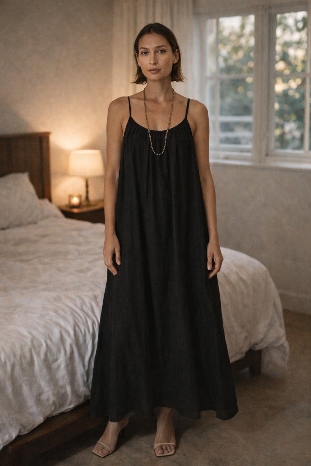 Vestido fluido de espalda abierta | Alma