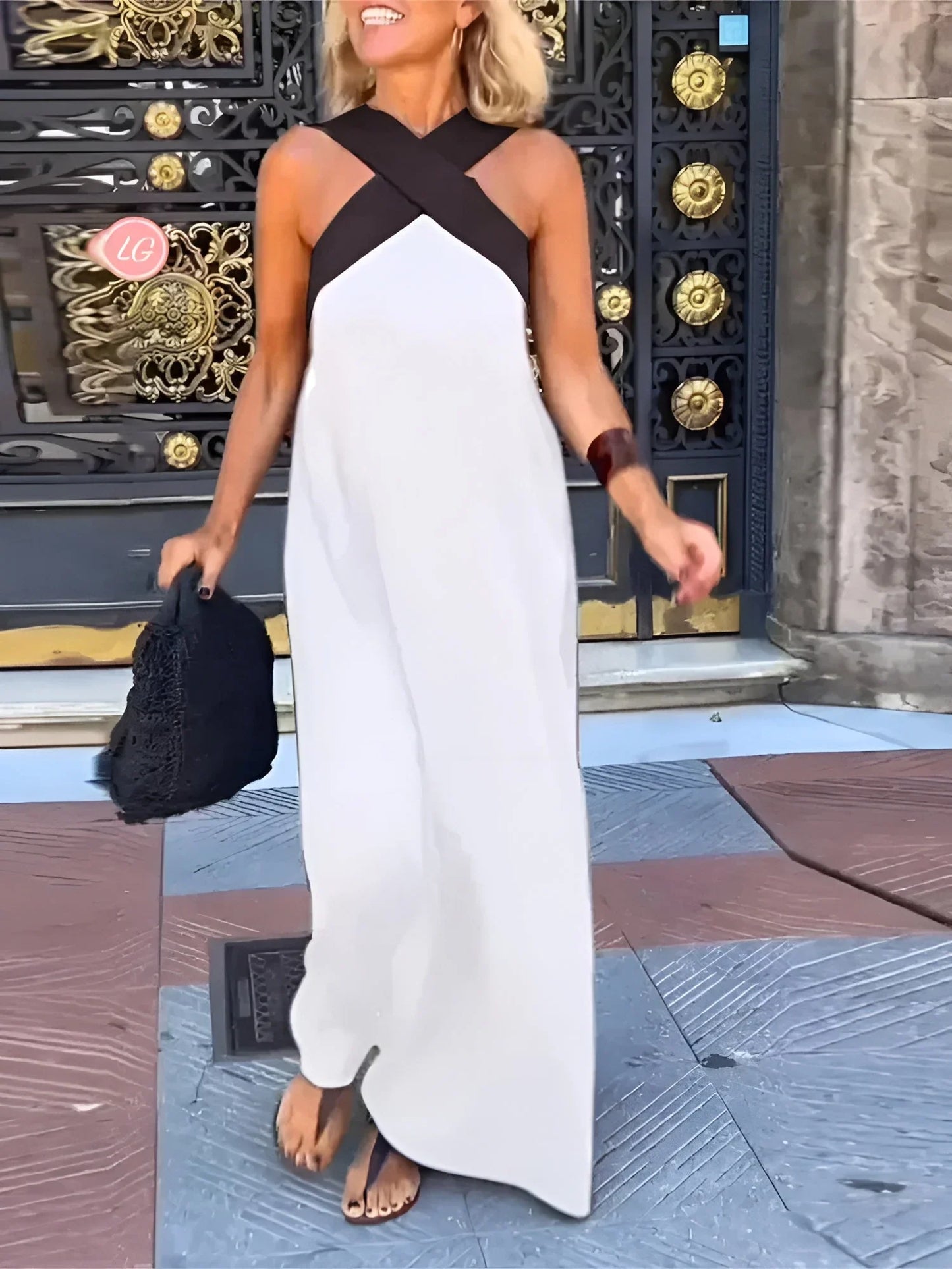 Vestido de corte cruzado | Delfina