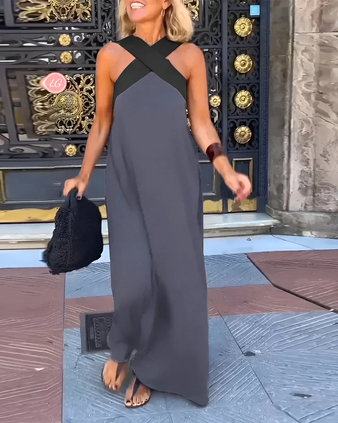 Vestido de corte cruzado | Delfina