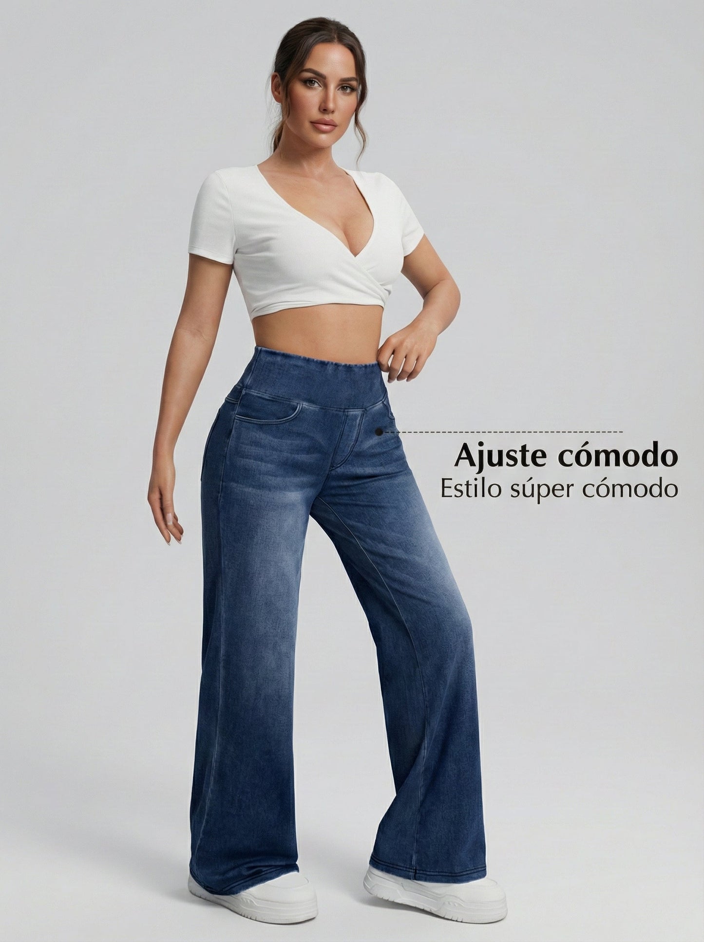 Pantalón denim de cintura alta | Alira
