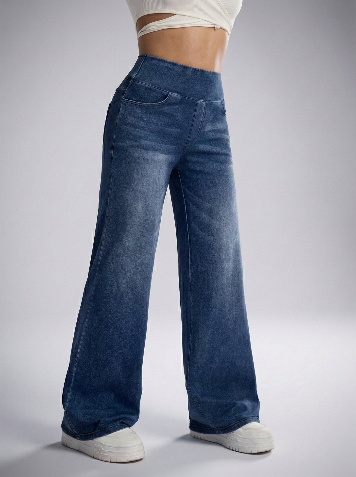Pantalón denim de cintura alta | Alira