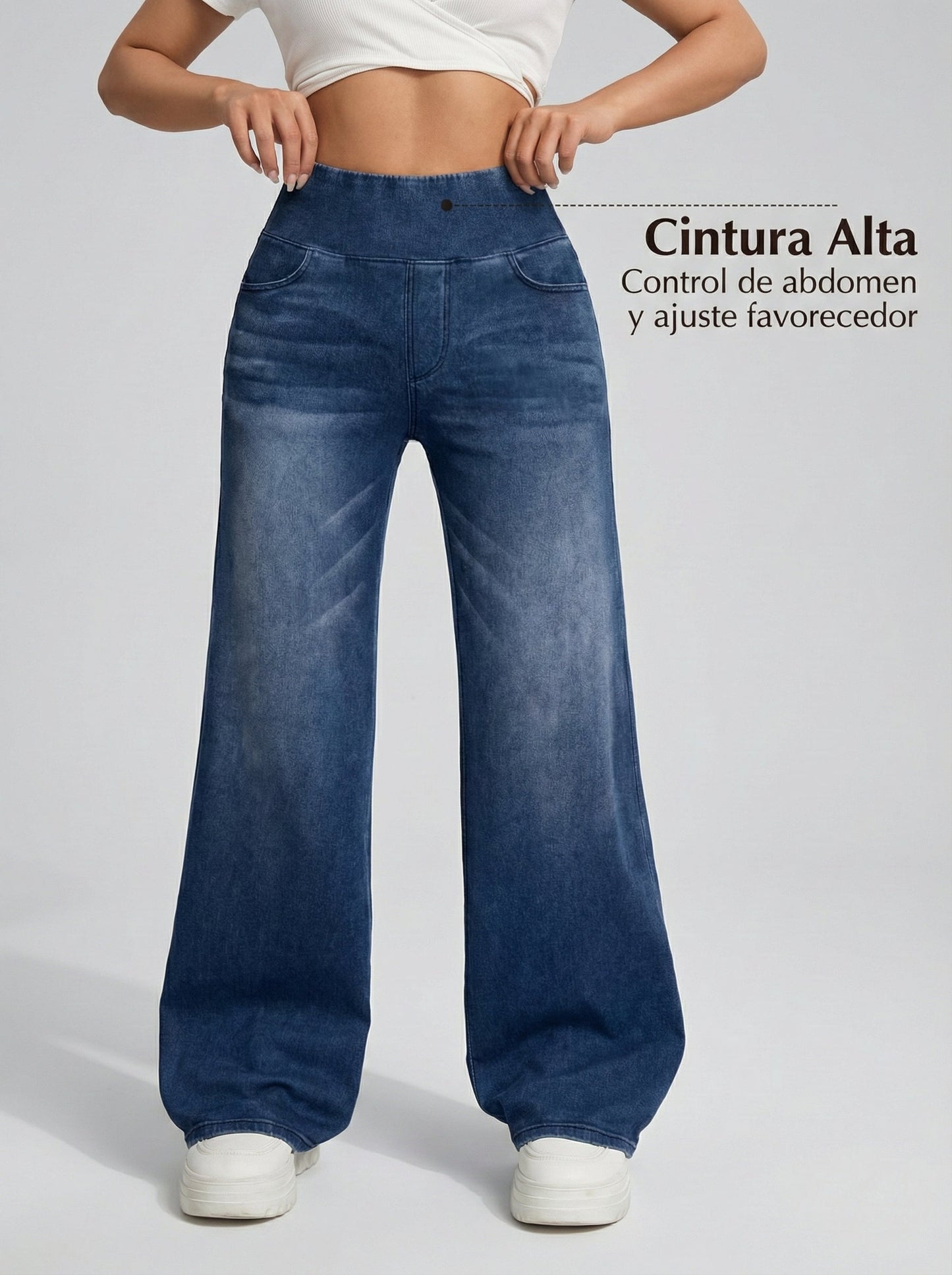 Pantalón denim de cintura alta | Alira