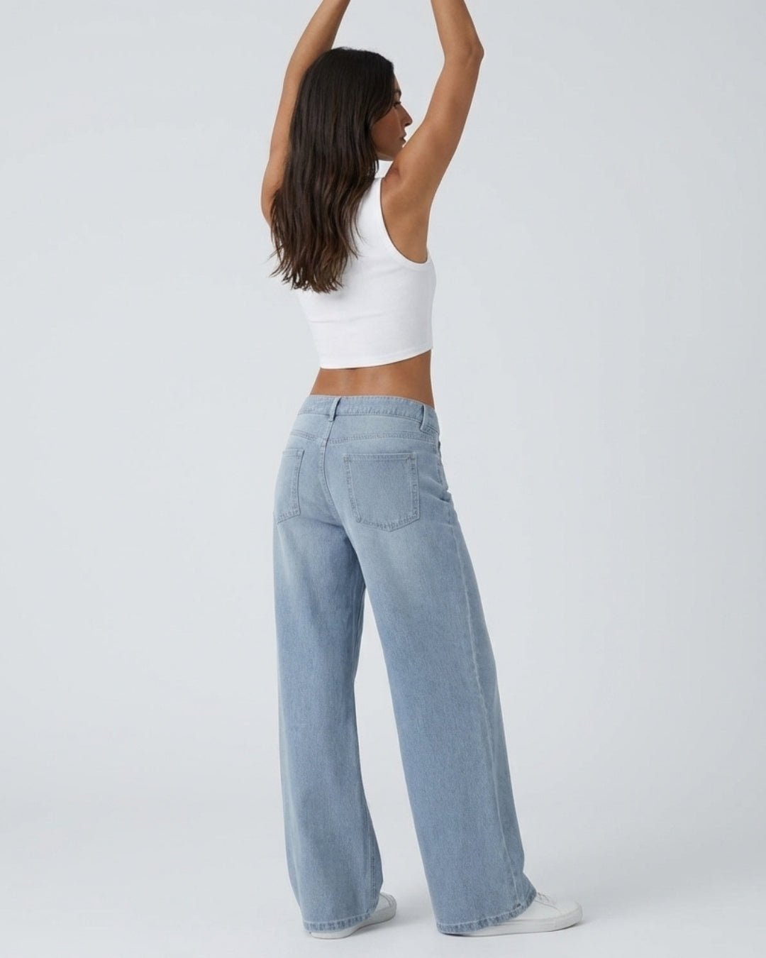 Jeans anchos de tiro bajo | Kaia