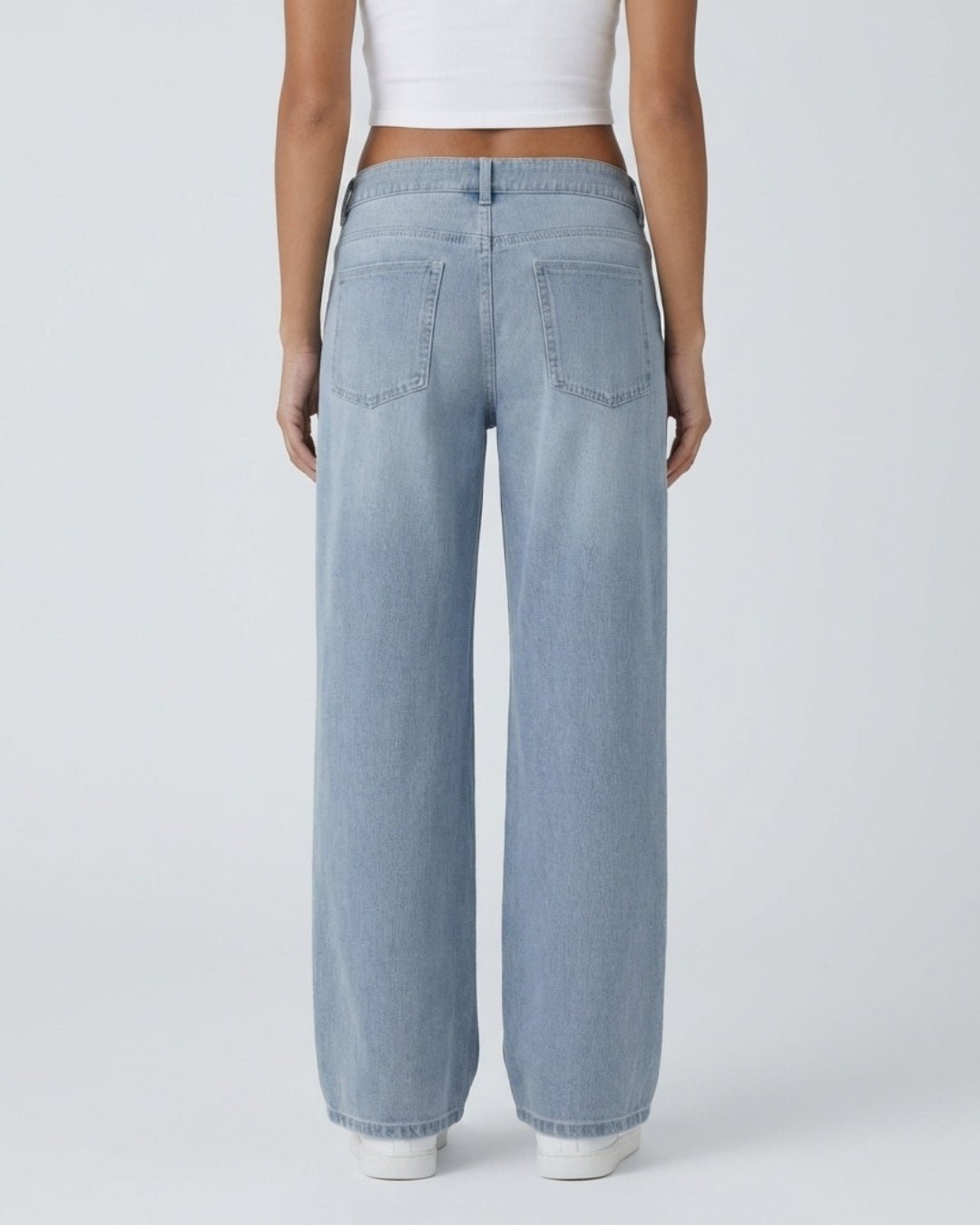 Jeans anchos de tiro bajo | Kaia