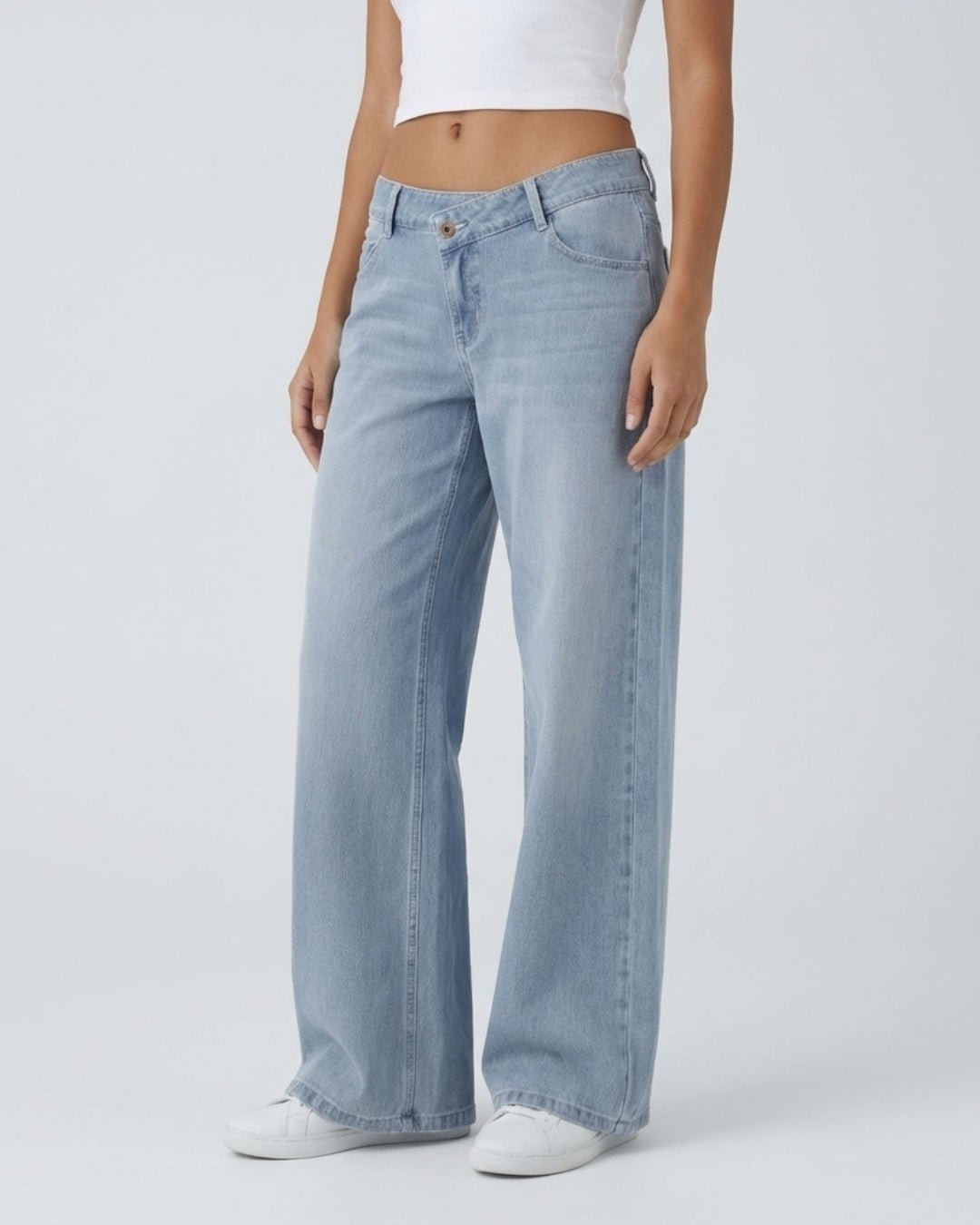Jeans anchos de tiro bajo | Kaia