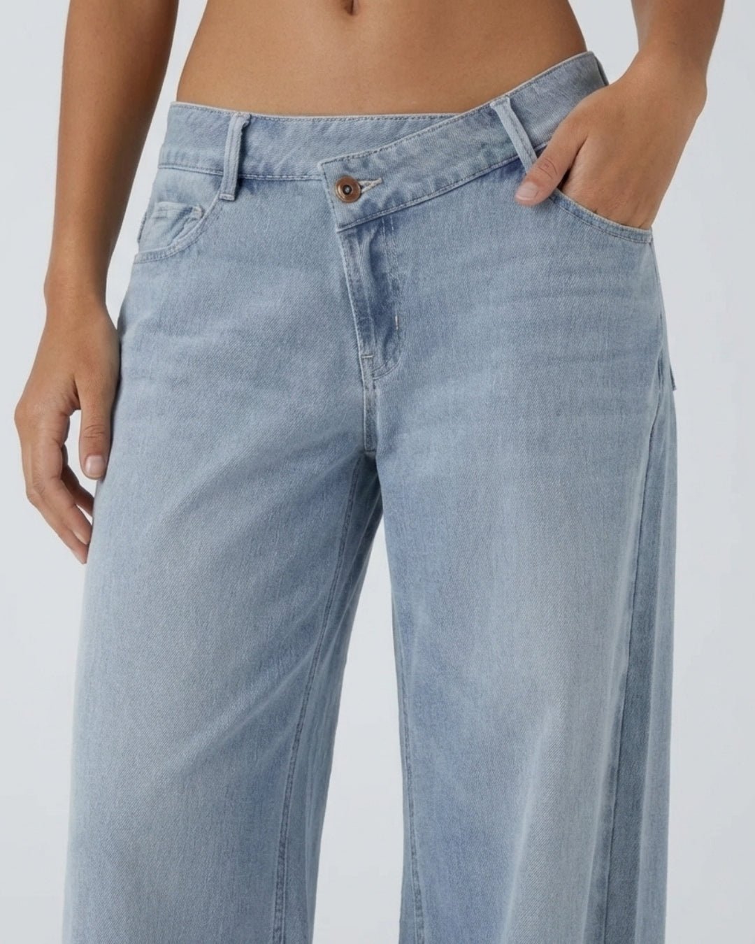 Jeans anchos de tiro bajo | Kaia