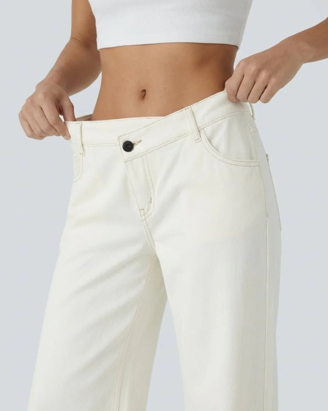 Jeans anchos de tiro bajo | Kaia