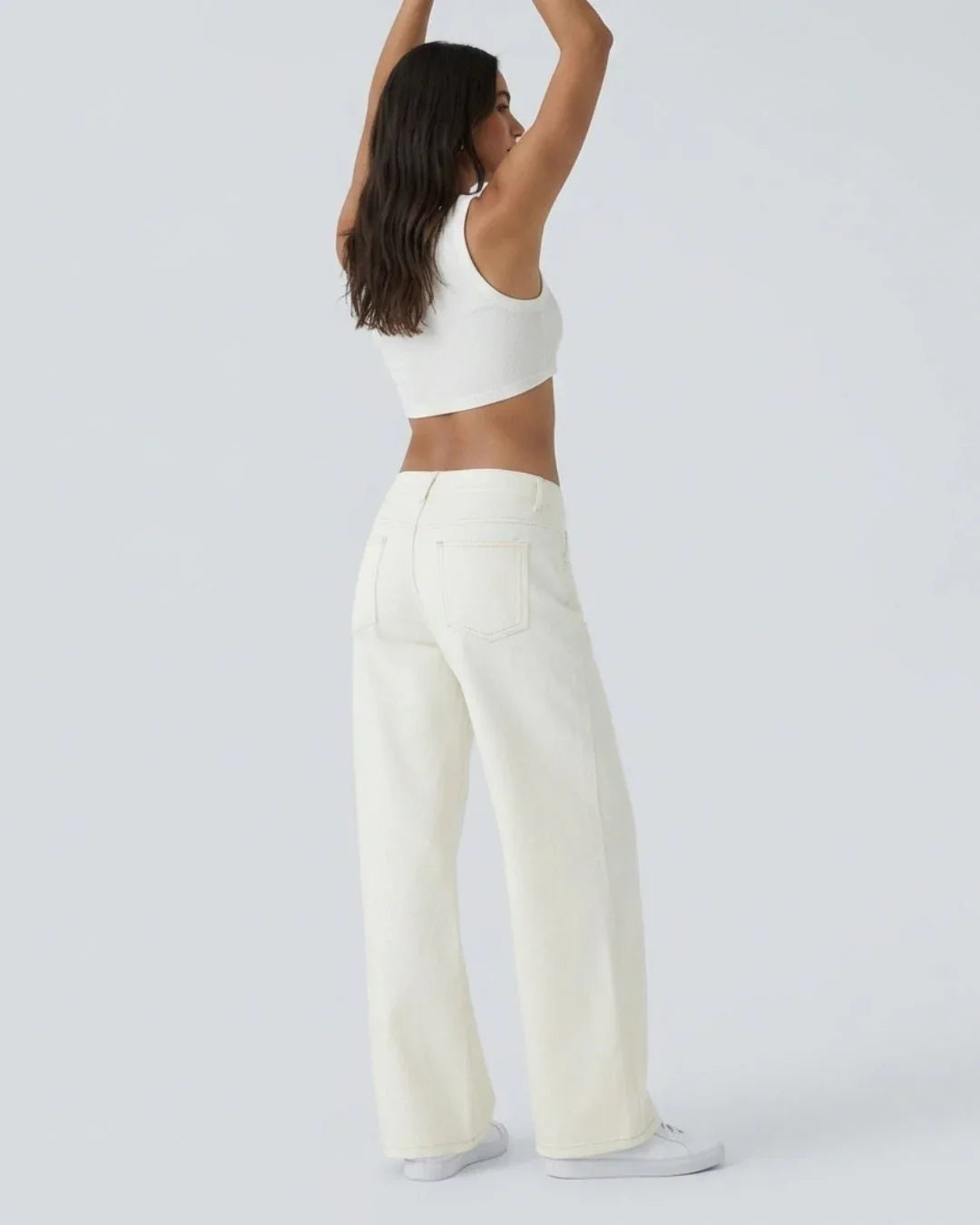 Jeans anchos de tiro bajo | Kaia