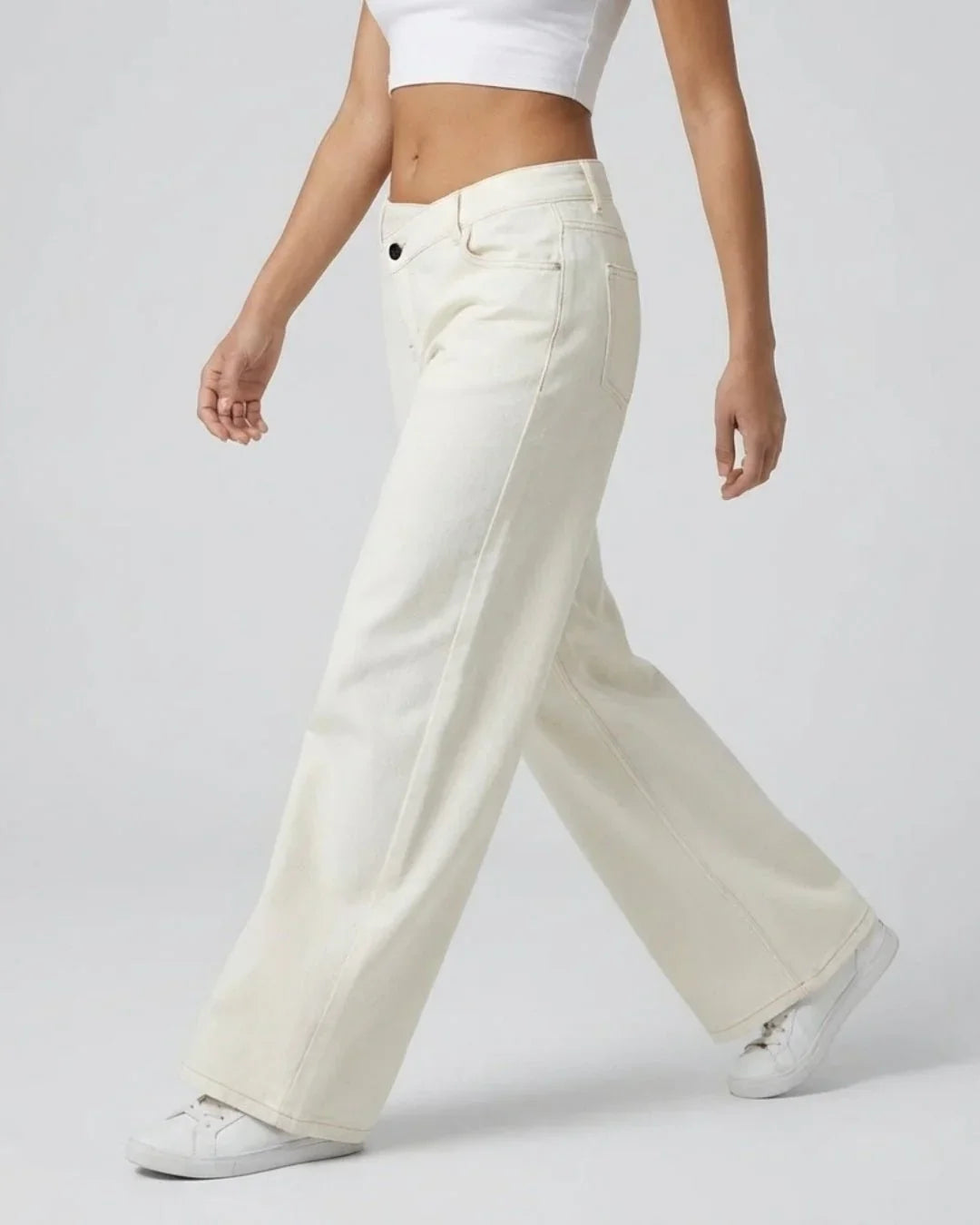 Jeans anchos de tiro bajo | Kaia
