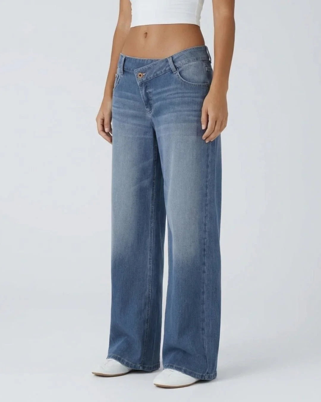 Jeans anchos de tiro bajo | Kaia