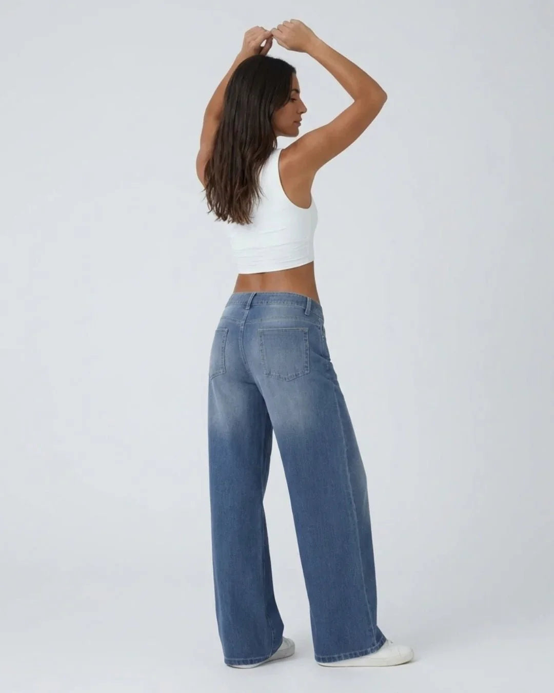 Jeans anchos de tiro bajo | Kaia