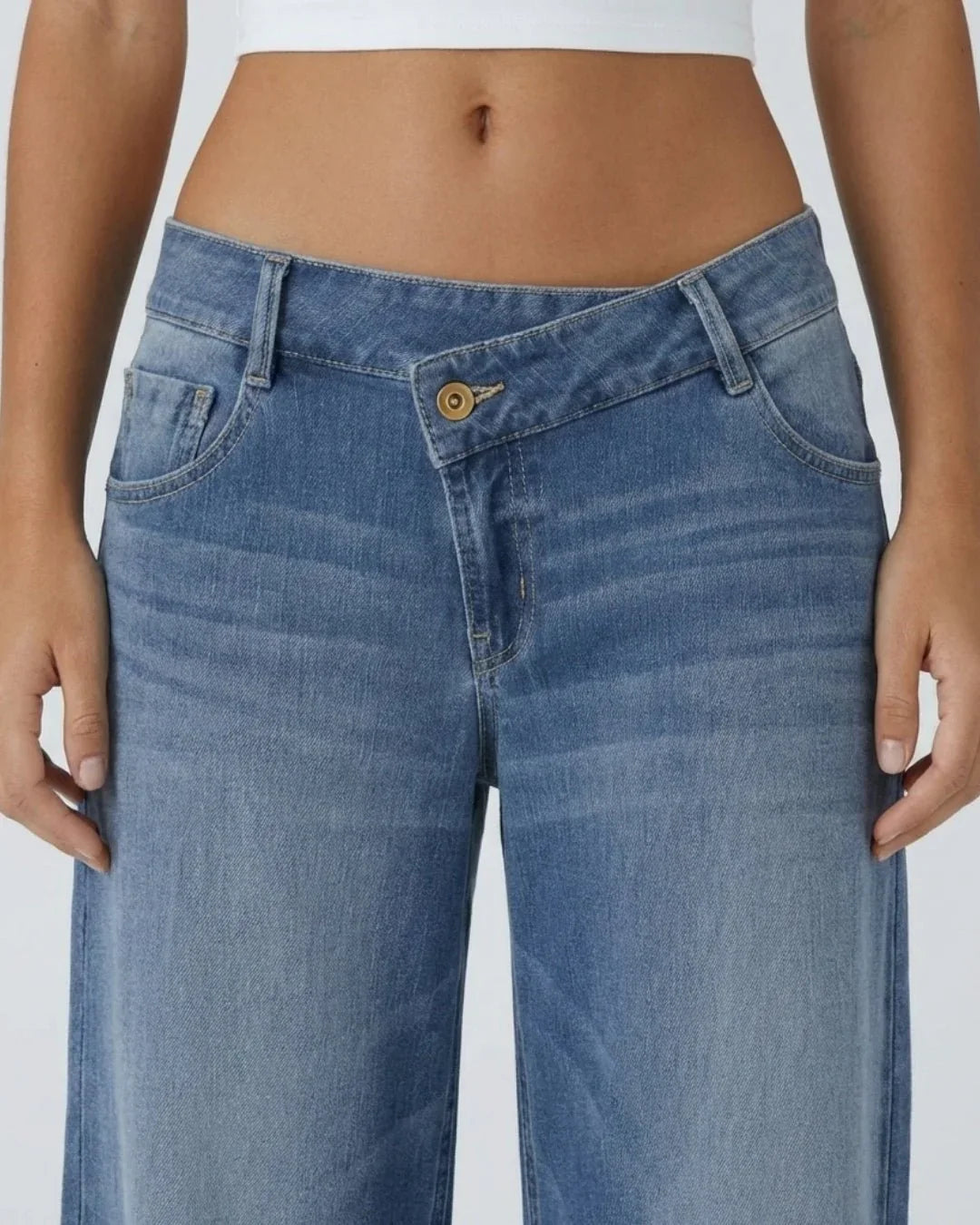 Jeans anchos de tiro bajo | Kaia