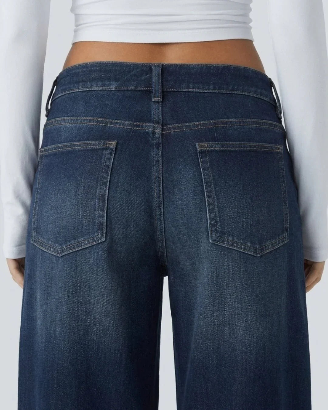 Jeans anchos de tiro bajo | Kaia