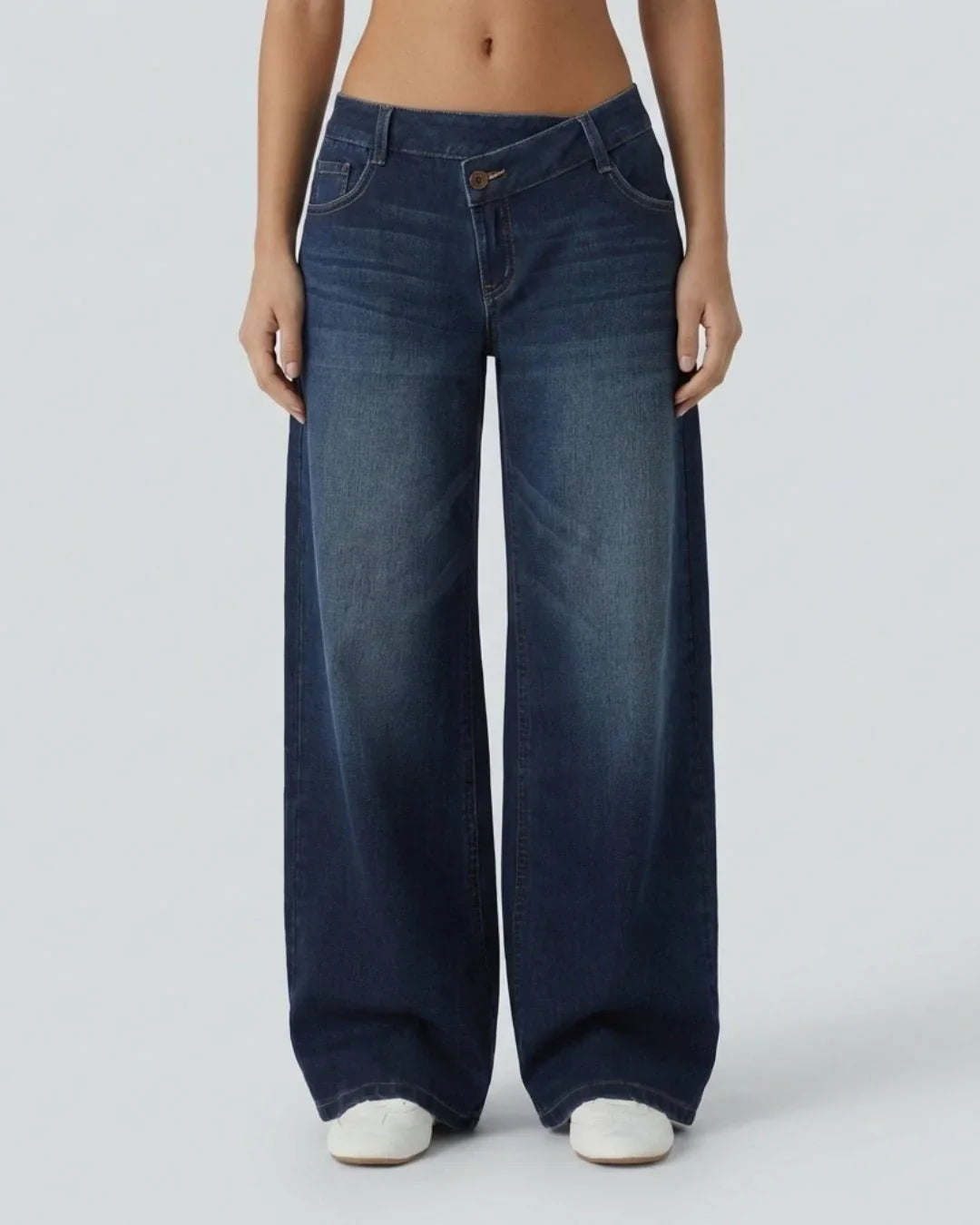 Jeans anchos de tiro bajo | Kaia