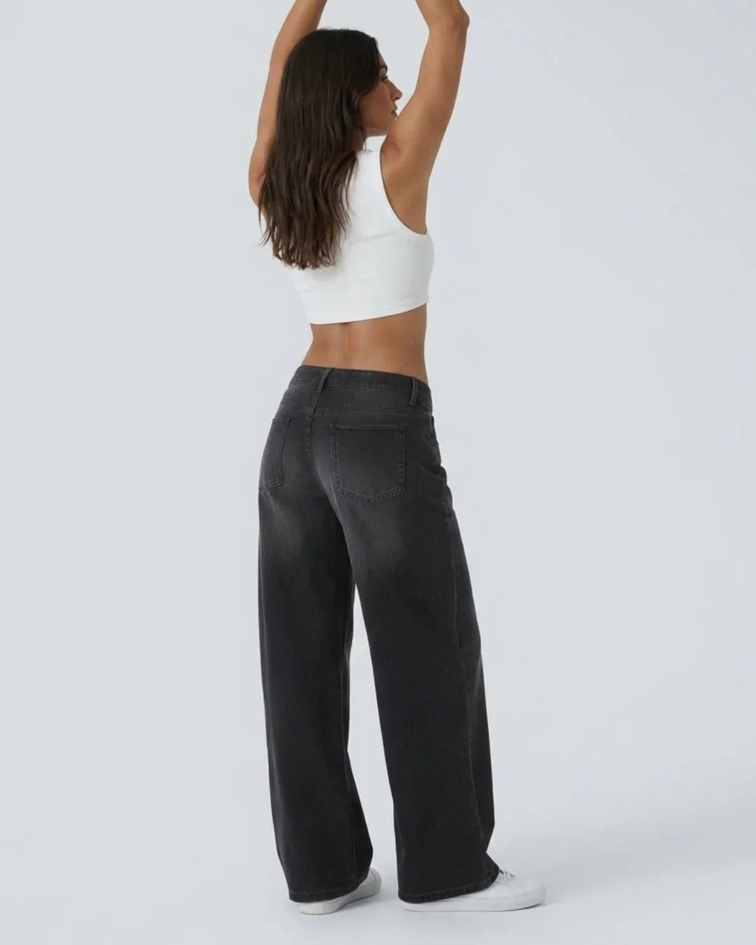 Jeans anchos de tiro bajo | Kaia