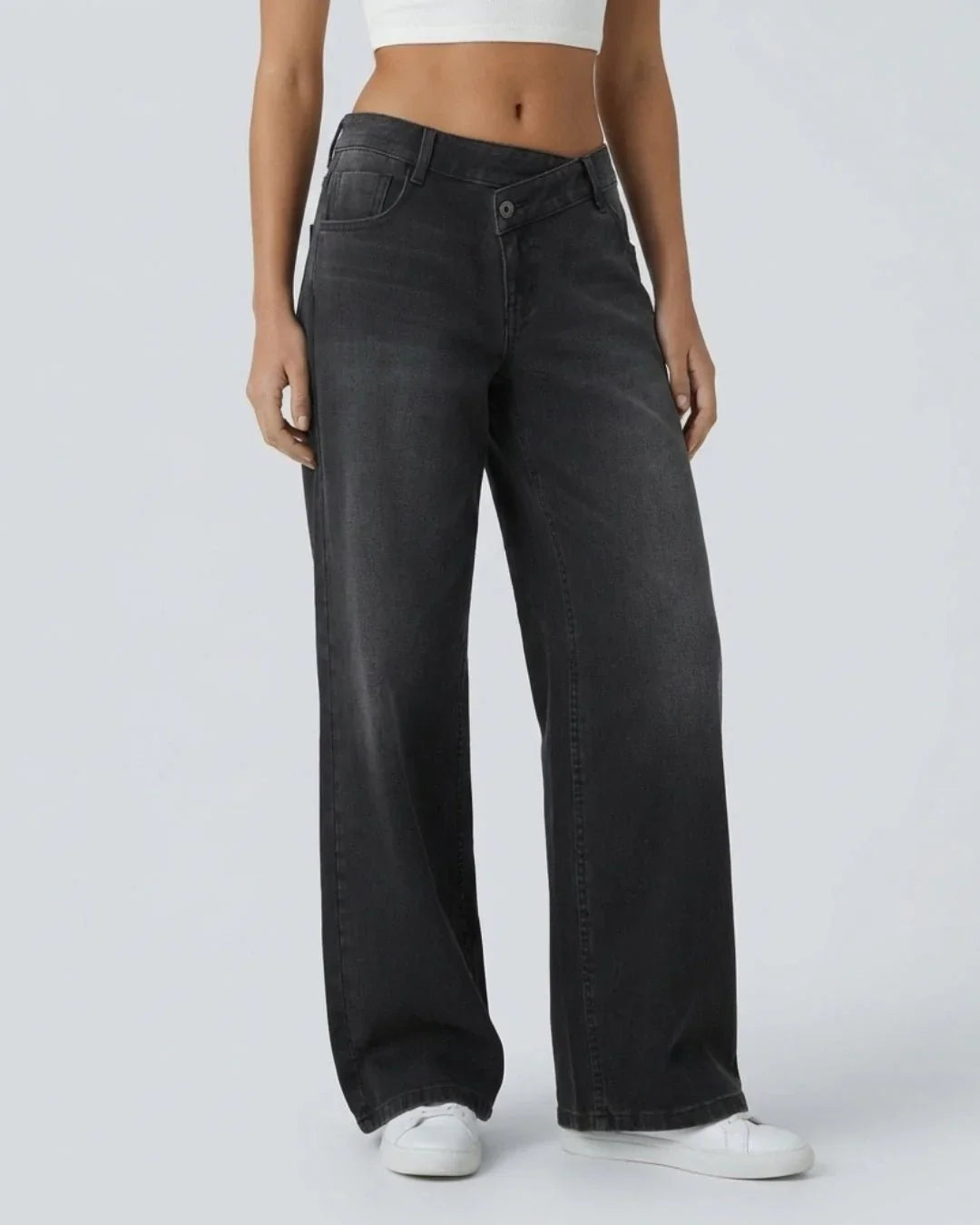 Jeans anchos de tiro bajo | Kaia