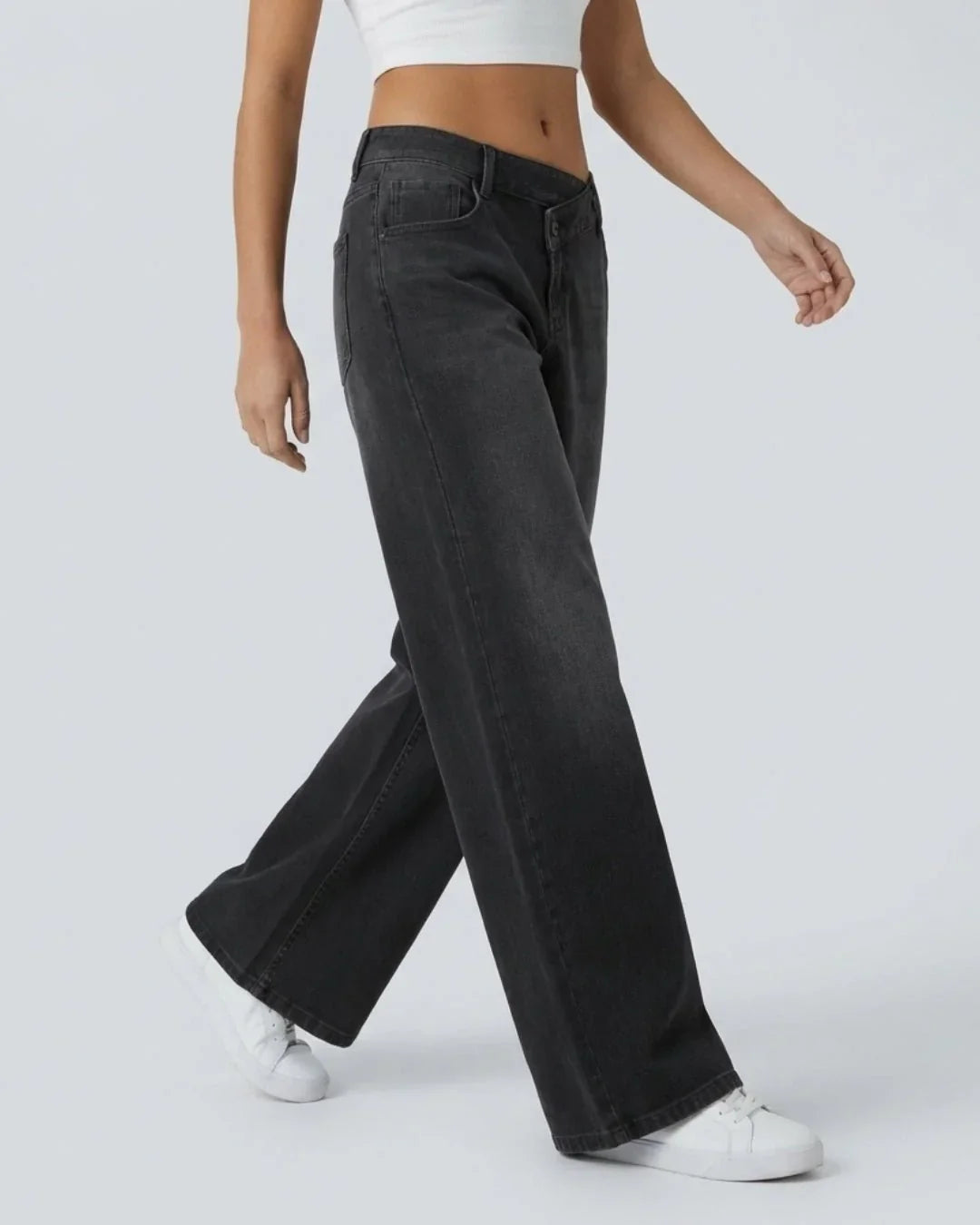 Jeans anchos de tiro bajo | Kaia