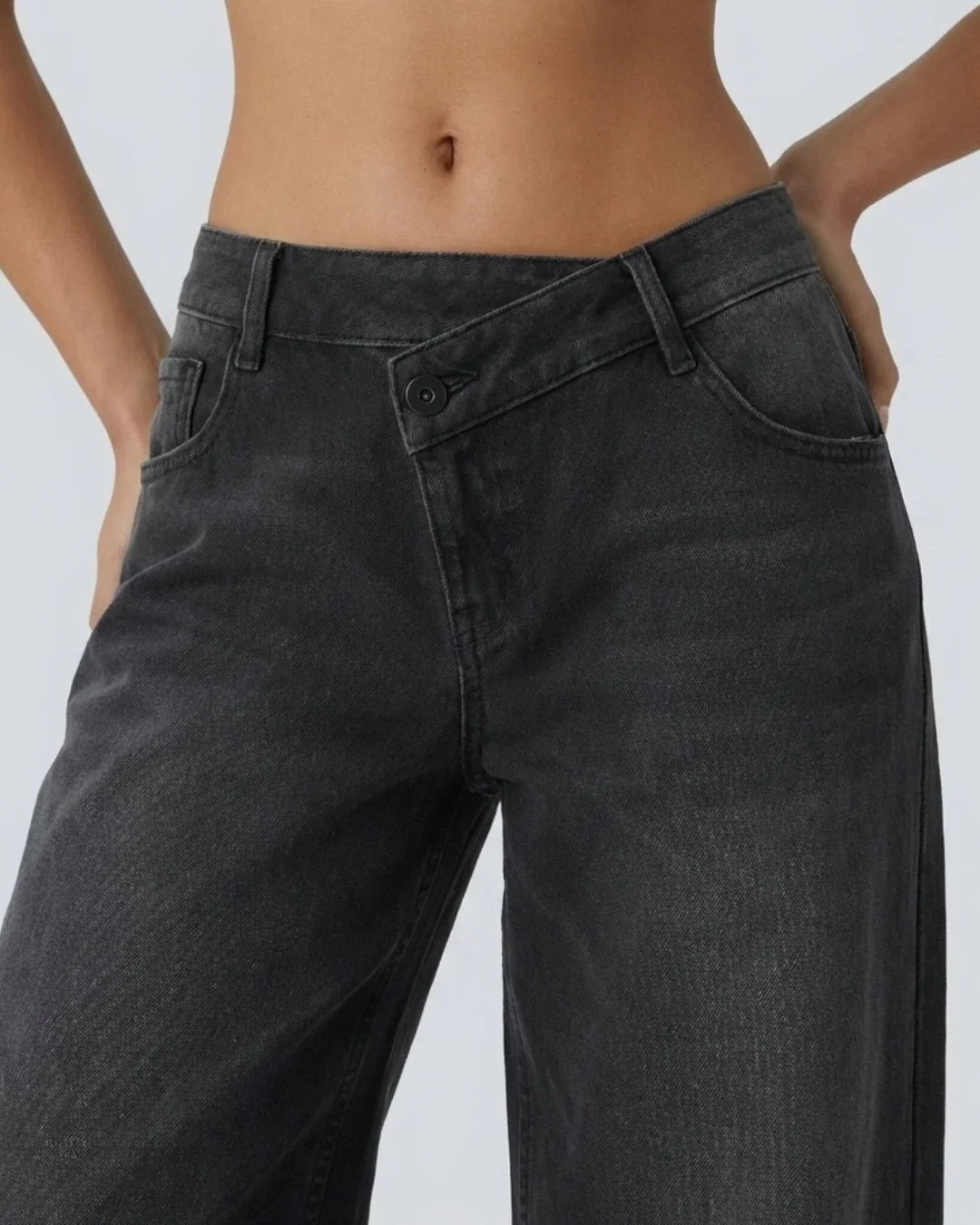 Jeans anchos de tiro bajo | Kaia