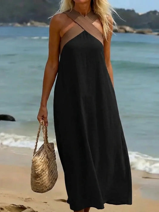 Vestido de corte cruzado | Delfina